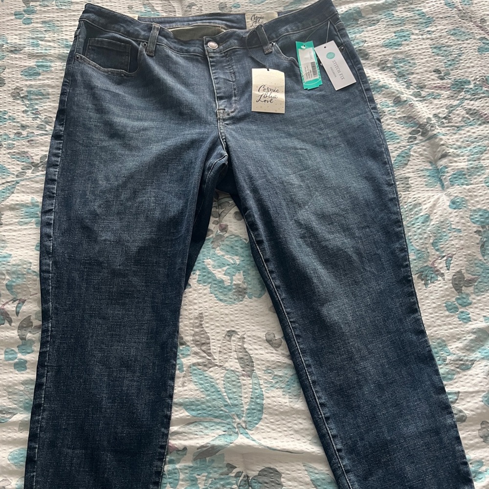 NWT Cosmic Blue Love Arielle Skinny Jeans. Never worn. Size 16W